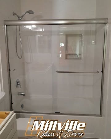 Residential shower glass enclosure